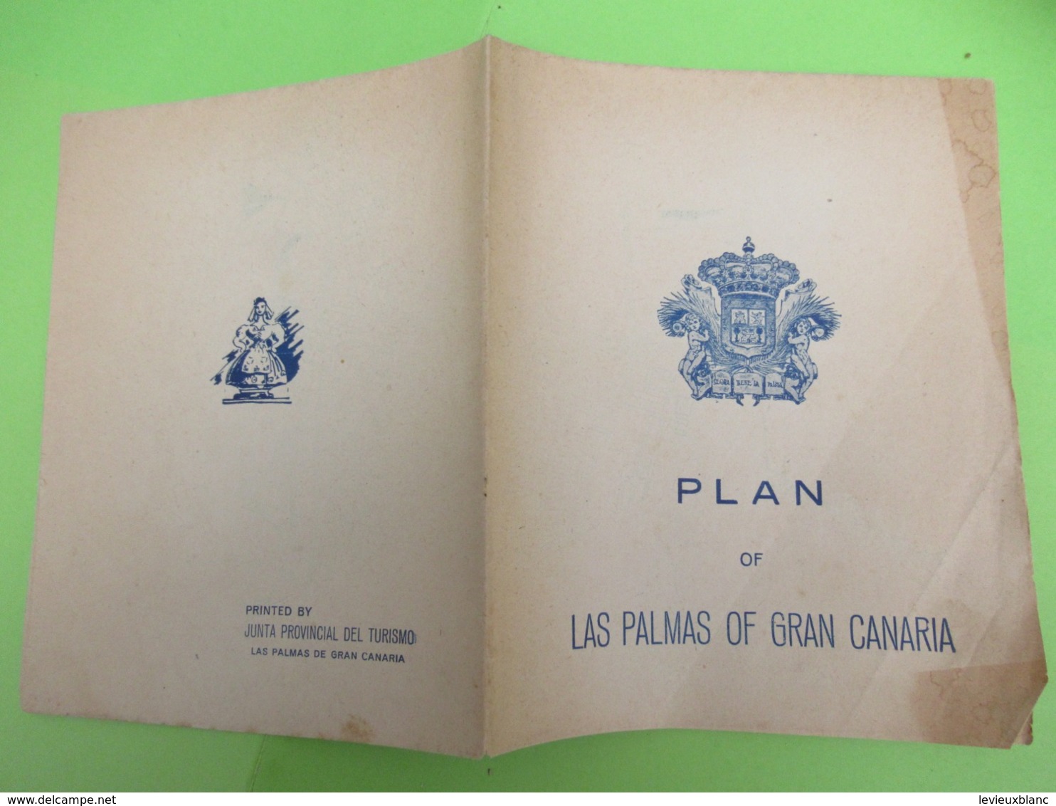 Dépliant Touristique Ancien/Plan Of Las Palmas Of Gran Canaria/Junta Provincial Del Turismo/vers 1930-50         PGC389 - Dépliants Touristiques