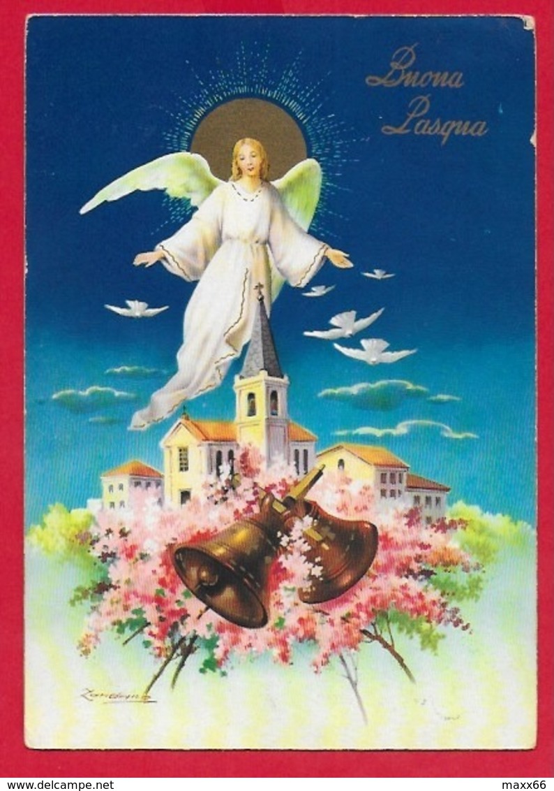 CARTOLINA VG ITALIA - BUONA PASQUA - Cristo Pastore - AR 96 Serie Fiori - 10 X 15 - 1952 - Pasqua