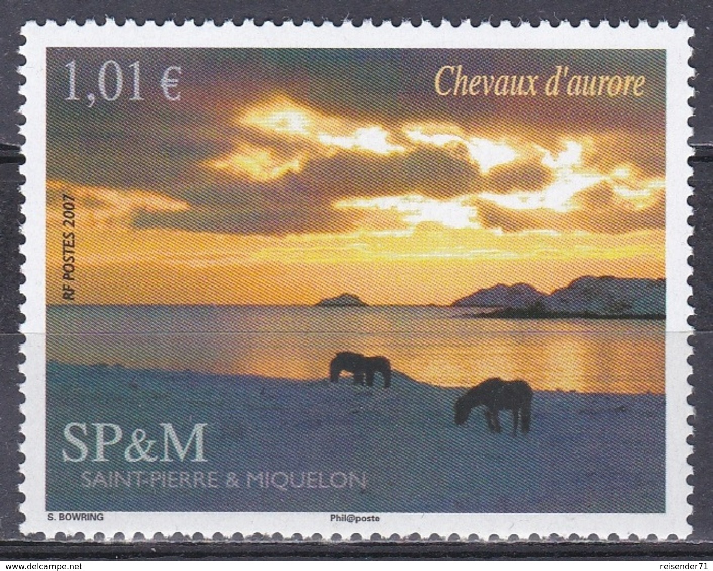 St. Pierre Und Miquelon 2007 Landschaften Landscapes Morgendämmerung Dawn Daybreak Pferde Horses, Mi. 974 ** - Unused Stamps