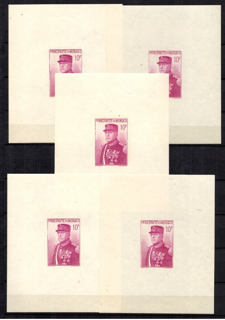 Monaco Bloc-feuillet YT N° 1, Cinq Blocs Neufs ** MNH. TB. A Saisir! - Blokken