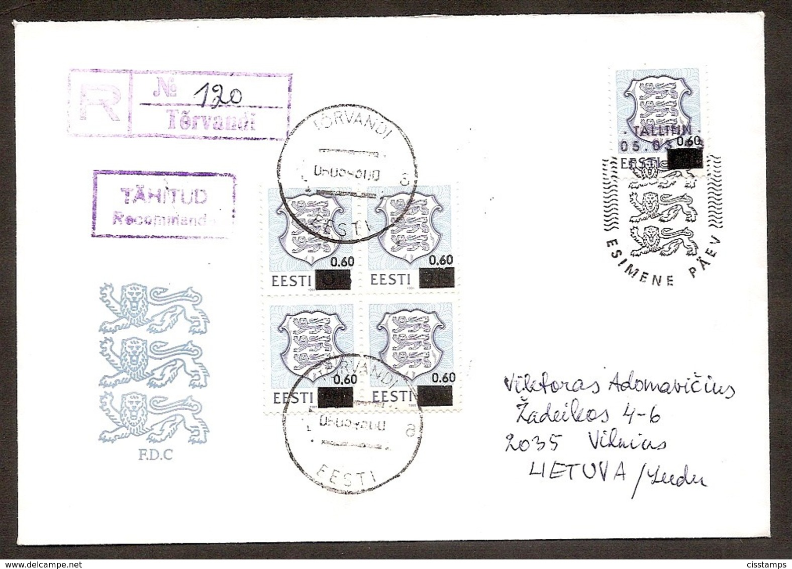 Estonia 1993●FDC Mi203●Cover - Estonie