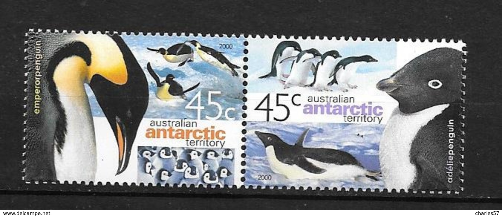 AUSTRALIE Territoire Antarctique 2000 - Yvert 123/24 - Manchot Empereur - Neuf ** - Unused Stamps