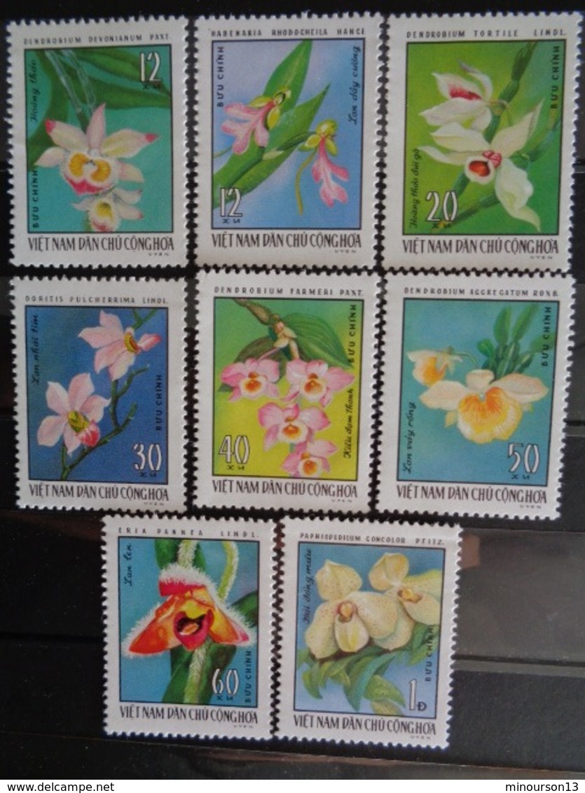 VIETNAM 1976  Y&T N° 7 à 14 ** - ORCHIDEES - Viêt-Nam