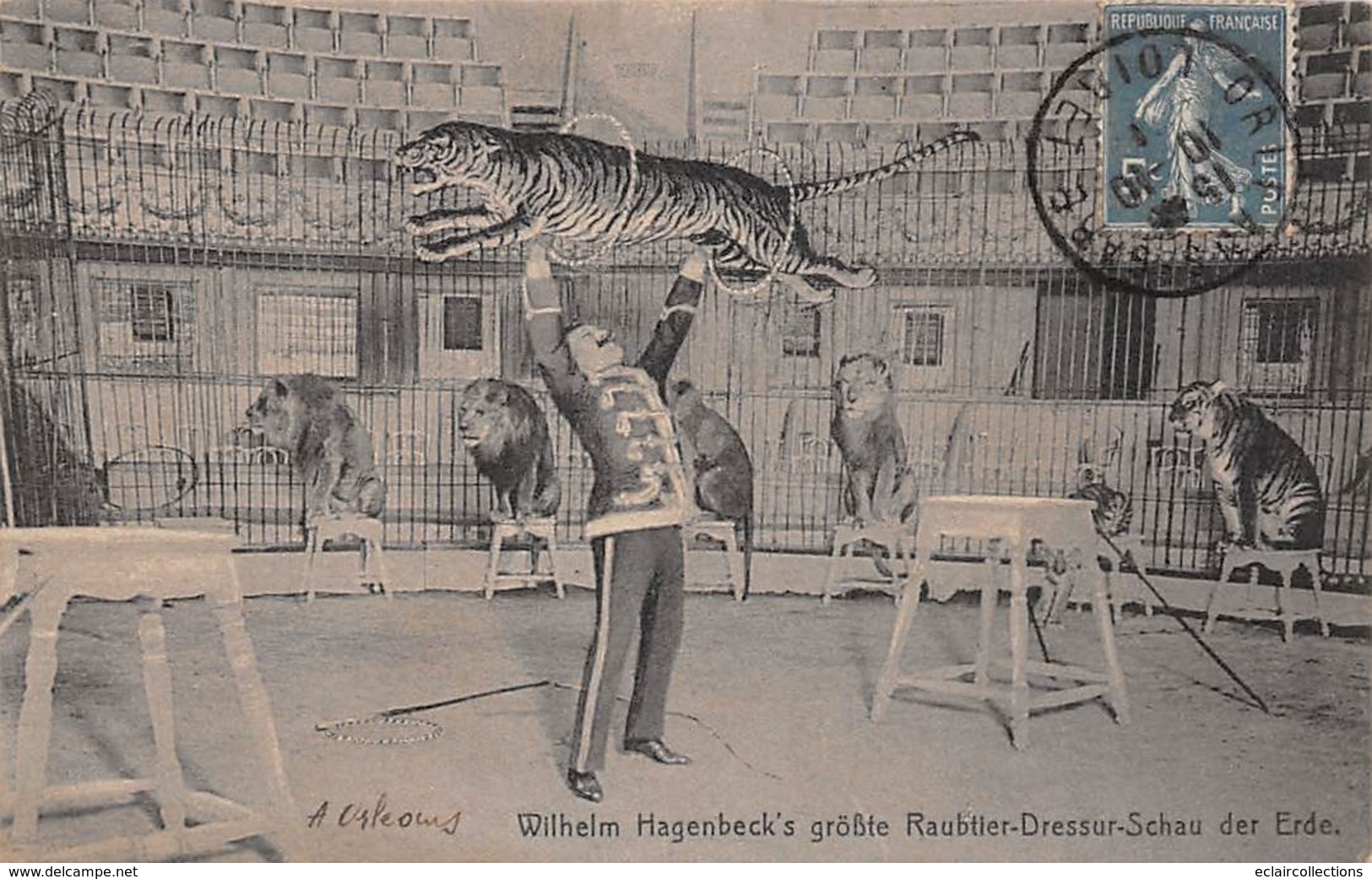 Thème:     Cirque.     Le Dompteur  Wilhelm Hagenbeck's Et Ses Fauves       (Voir Scan) - Zirkus