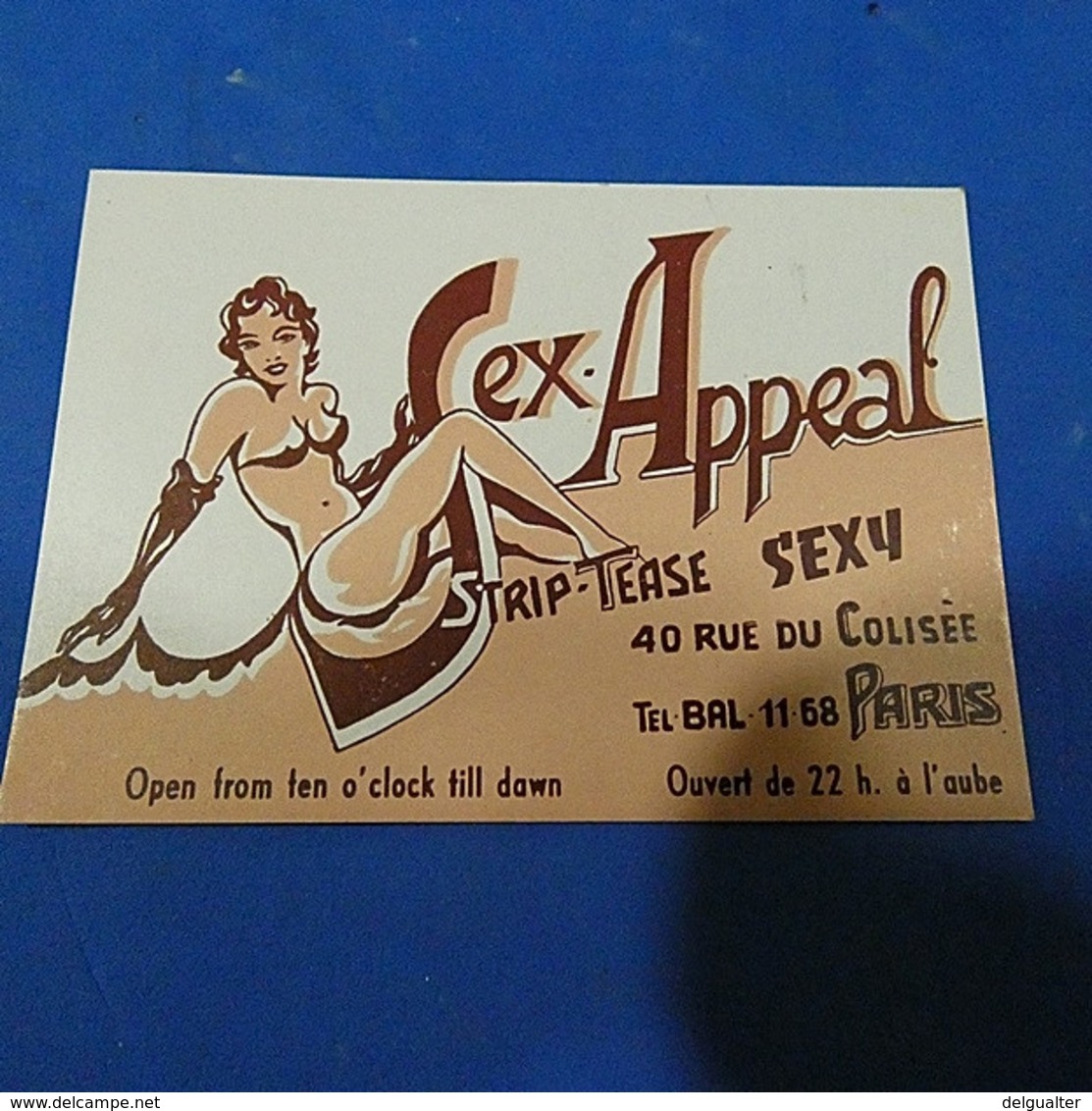 Visiting Card - Sex-Appeal - Paris - France - Cartoncini Da Visita