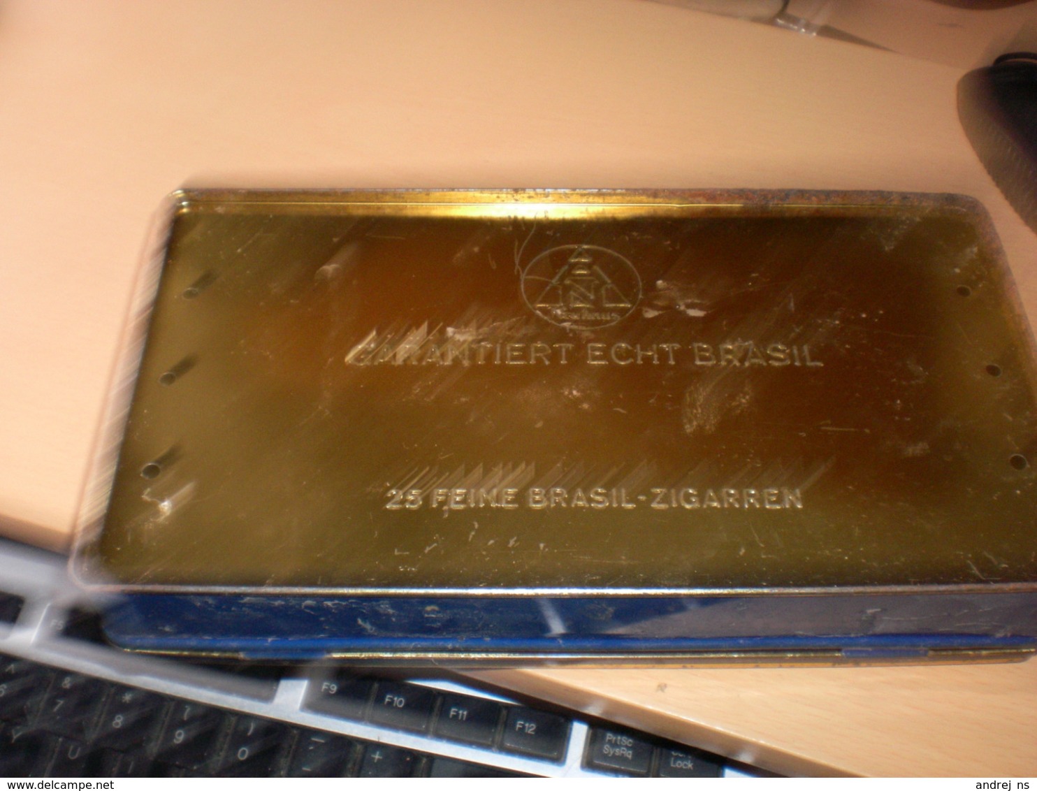 Old Tin Box Neuhaus Montan union Brasilschatulle Garantiert echt Brasil 25 Feine Brasil Zigarren