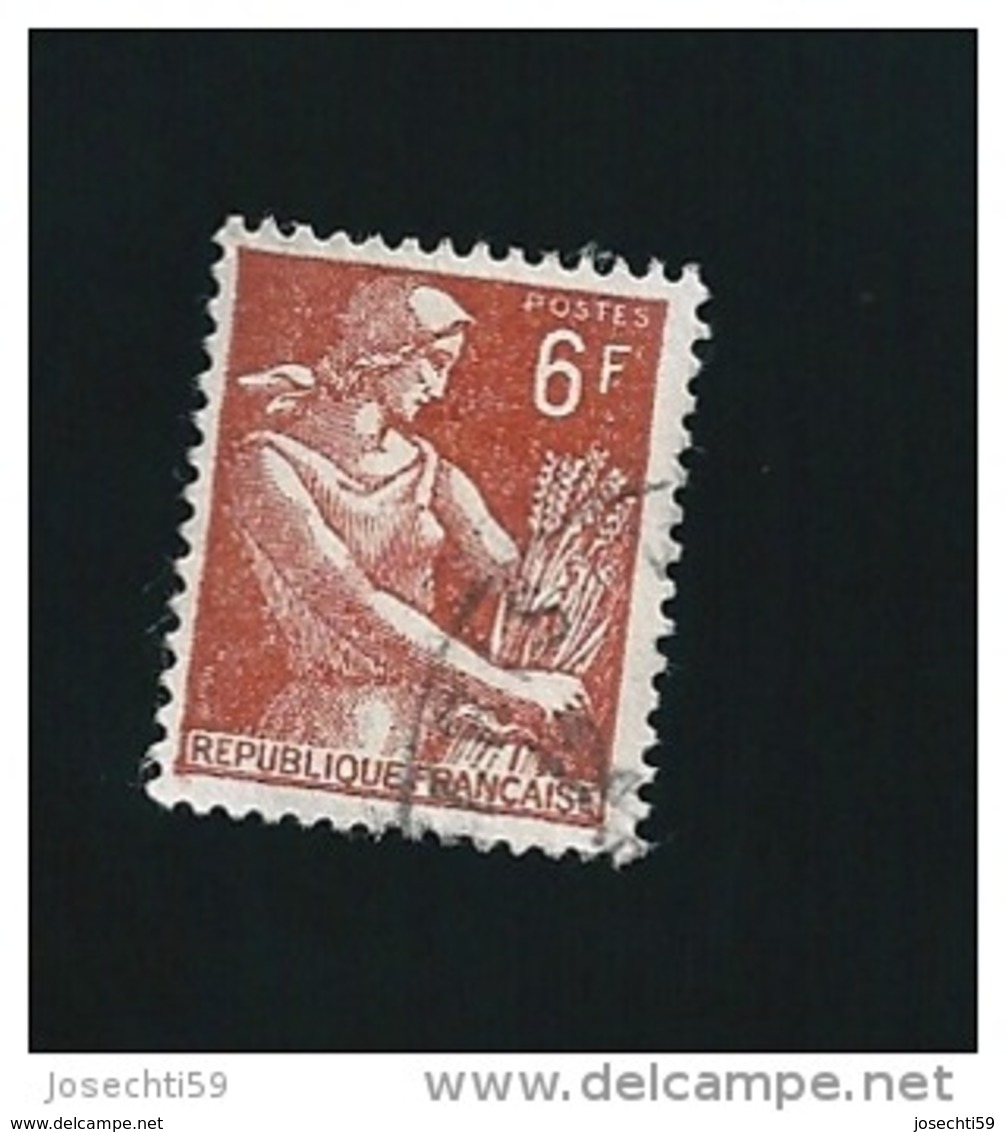 N° 1115  Moissonneuse 6frs  Timbre  France  1957-1960 - Oblitérés