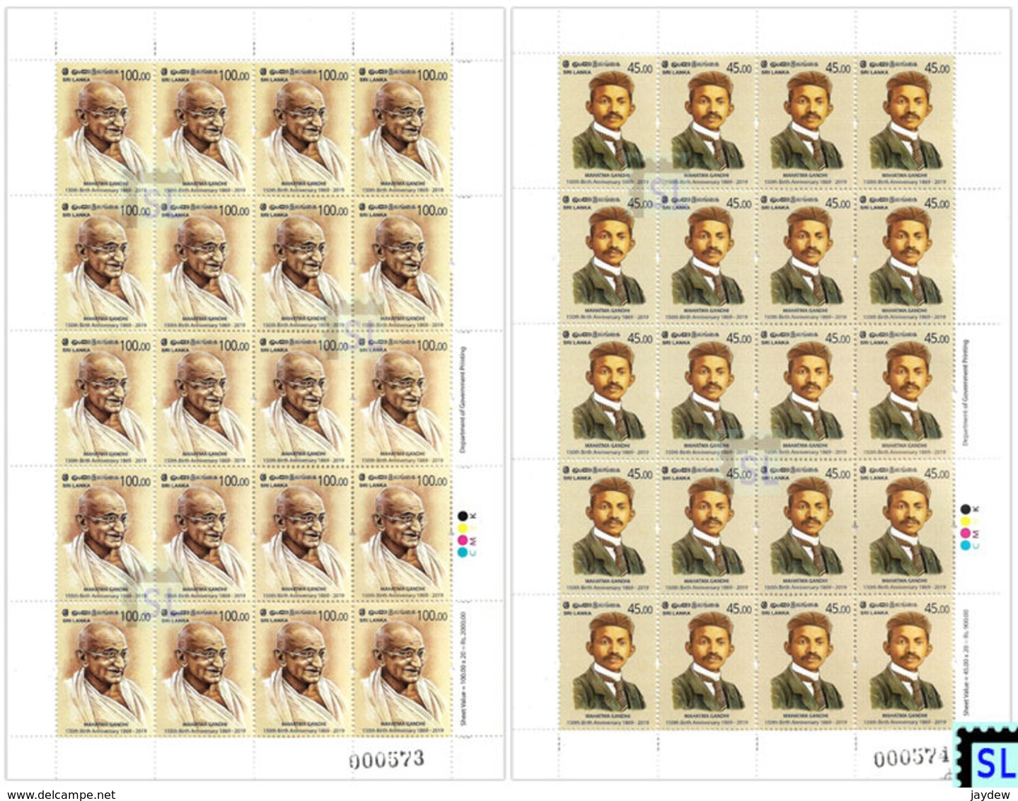 Sri Lanka Stamps 2019, Mahatma Gandhi, India, MNH - Sri Lanka (Ceilán) (1948-...)