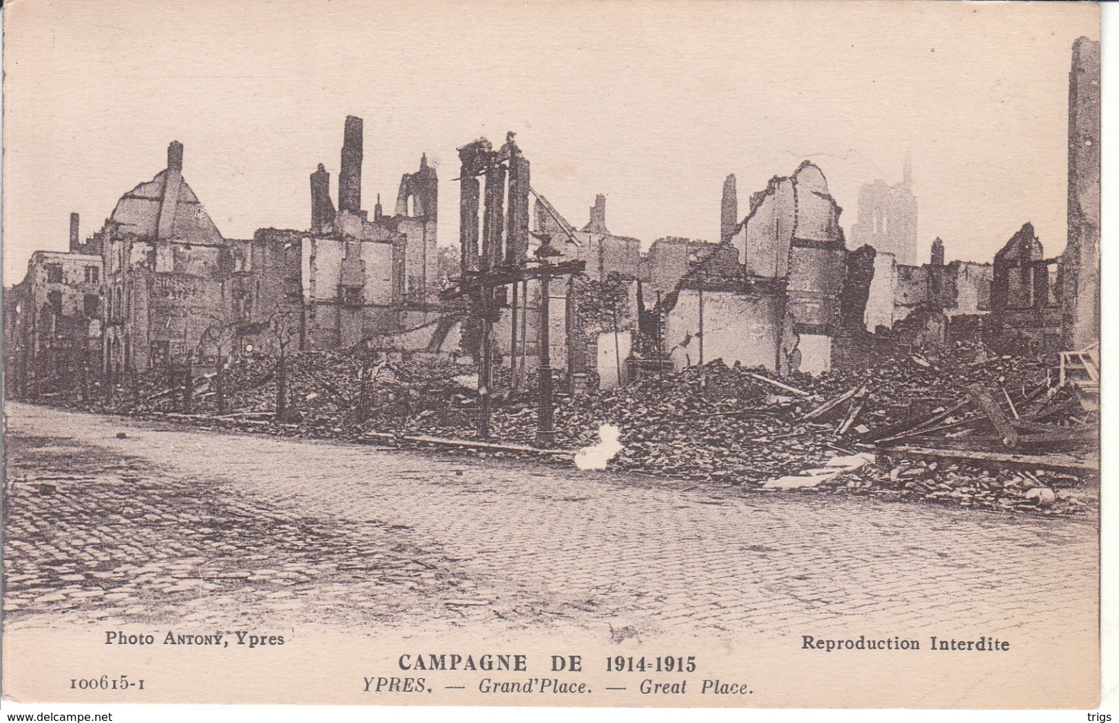 Ypres (Campagne De 1914-1915) - Grand'Place - Ieper