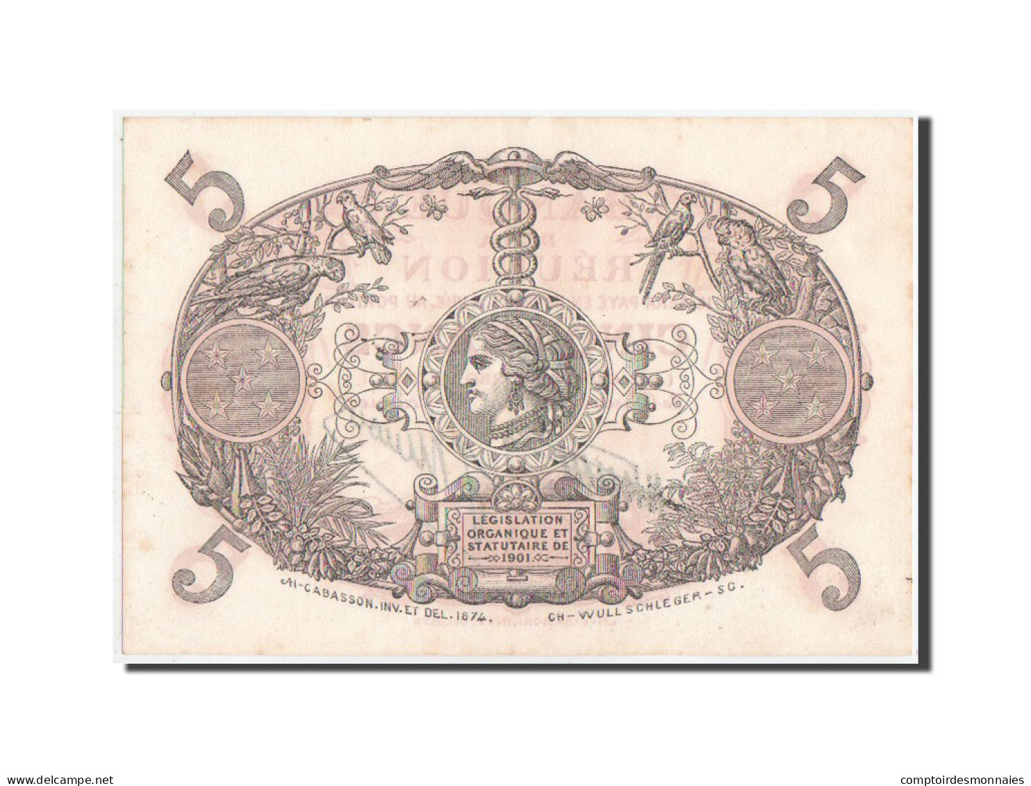 Billet, Réunion, 5 Francs, 1938, KM:14, SUP - Reunion