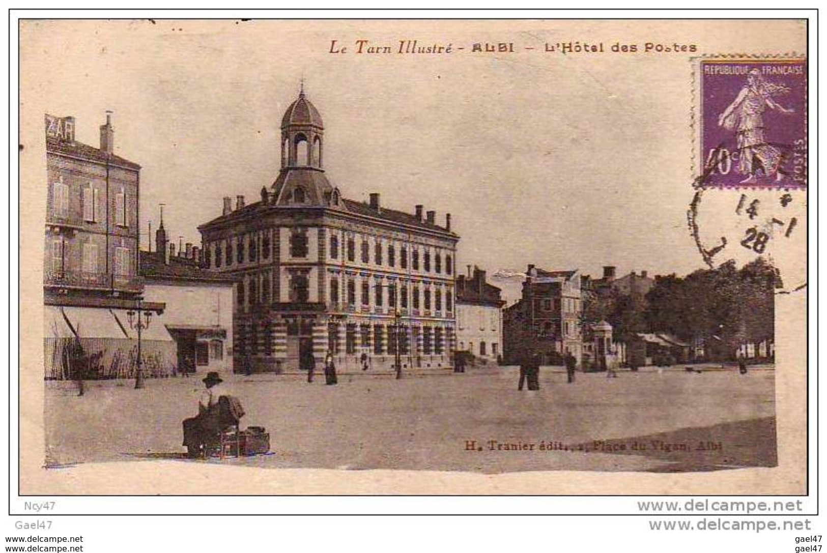 Cpa  (  Dep  81 )  à ALBI     " L' Hôtel Des Postes - Albi