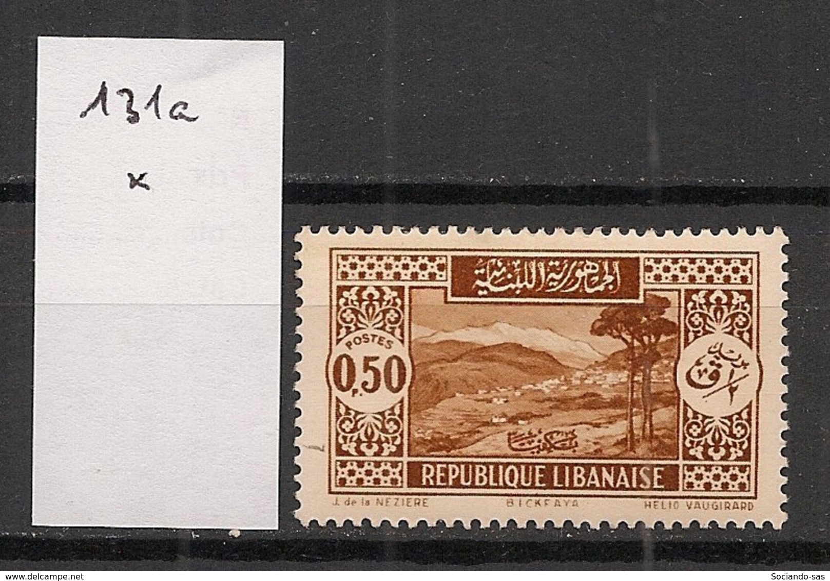 Grand Liban - 1930-35 - N°Yv. 131a - Bickfaya 0pi50 Brun - Type II - Neuf * / MH VF - Ungebraucht