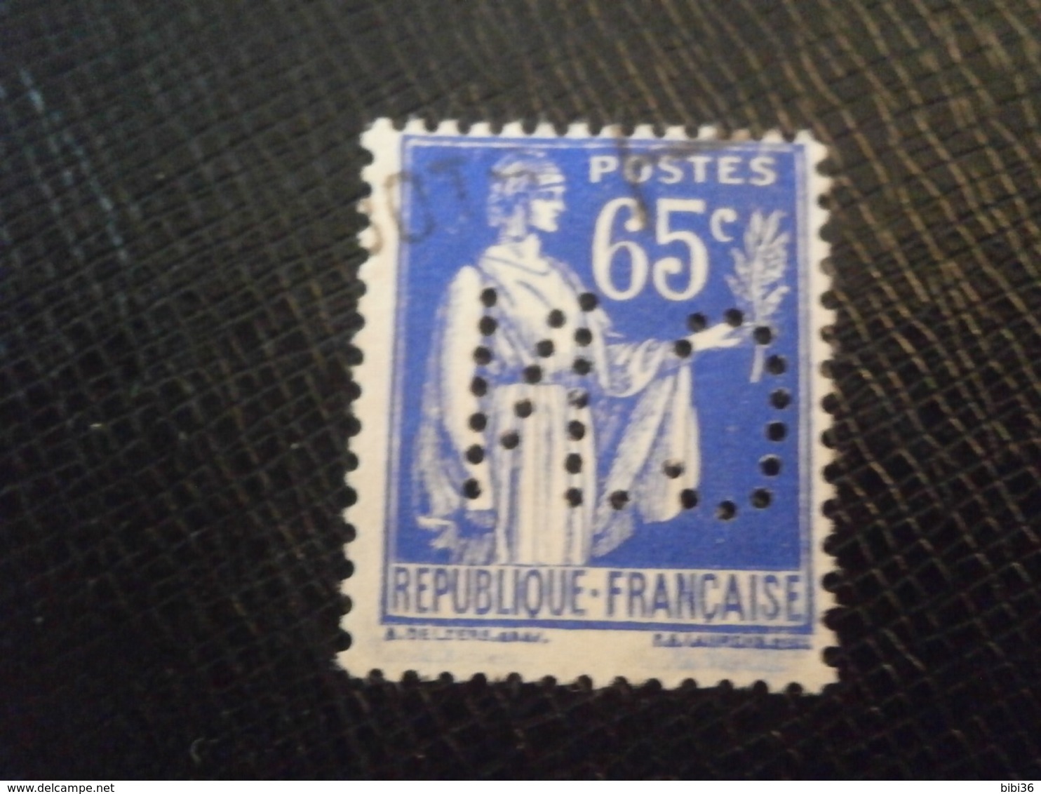 FRANCE PAIX 365 CN287 PERFORE PERFORES PERFIN PERFINS PERFORATION PERFORIERT LOCHUNG PERFORATI PERFO - Autres & Non Classés