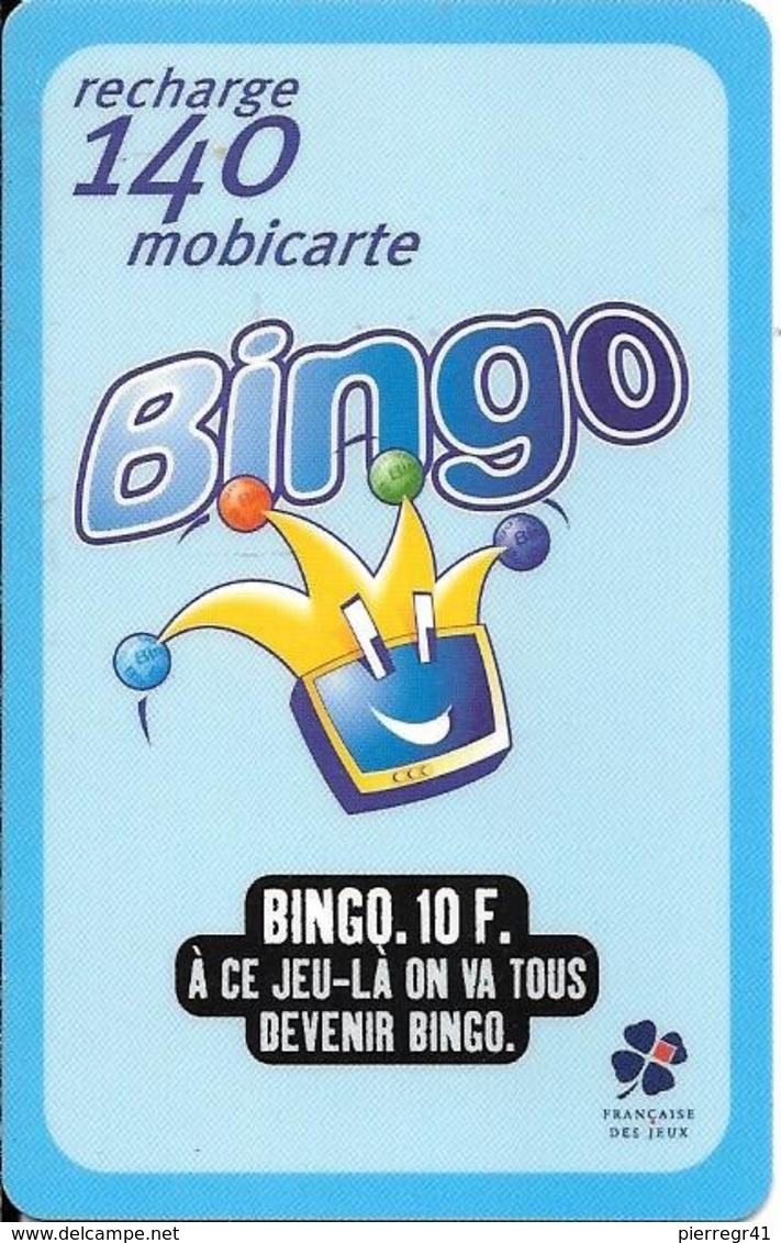 MOBICARTE-MOBI-MOBI-PU17-BINGO-04/1999-Exp 12/2001-GRATTEE-TBE-TRES RARE - Cellphone Cards (refills)