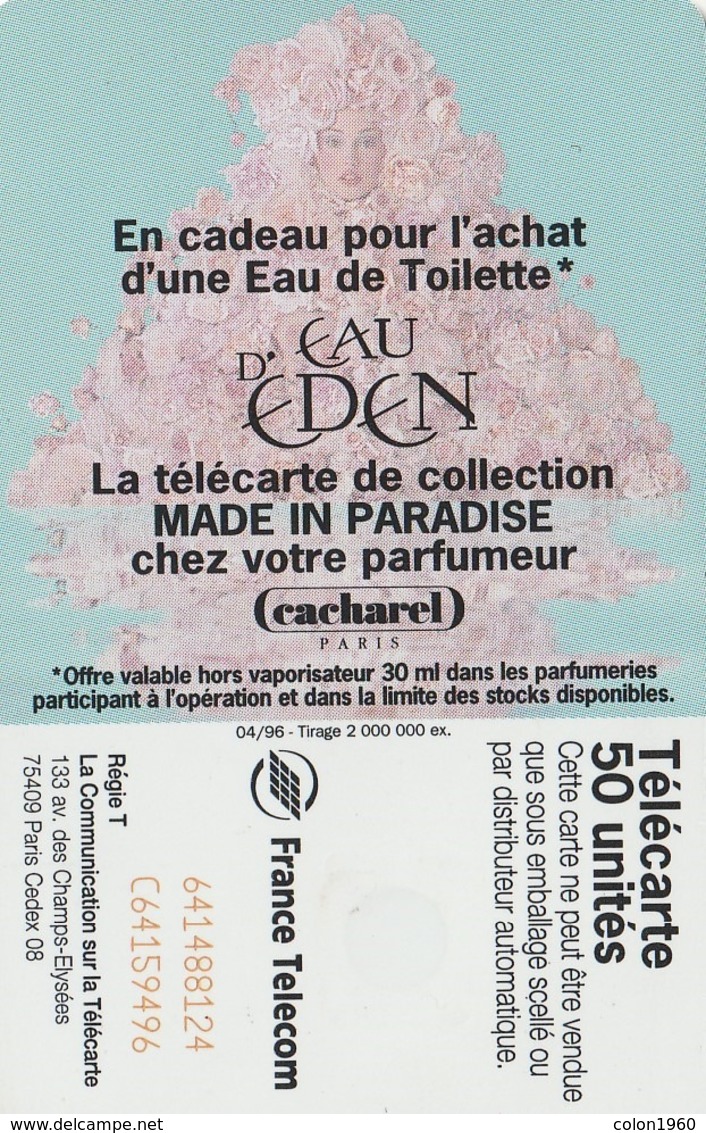 FRANCIA. F641. Eau D'Eden - Cacharel Parfums, 50U. 04/96. (006) - 1996