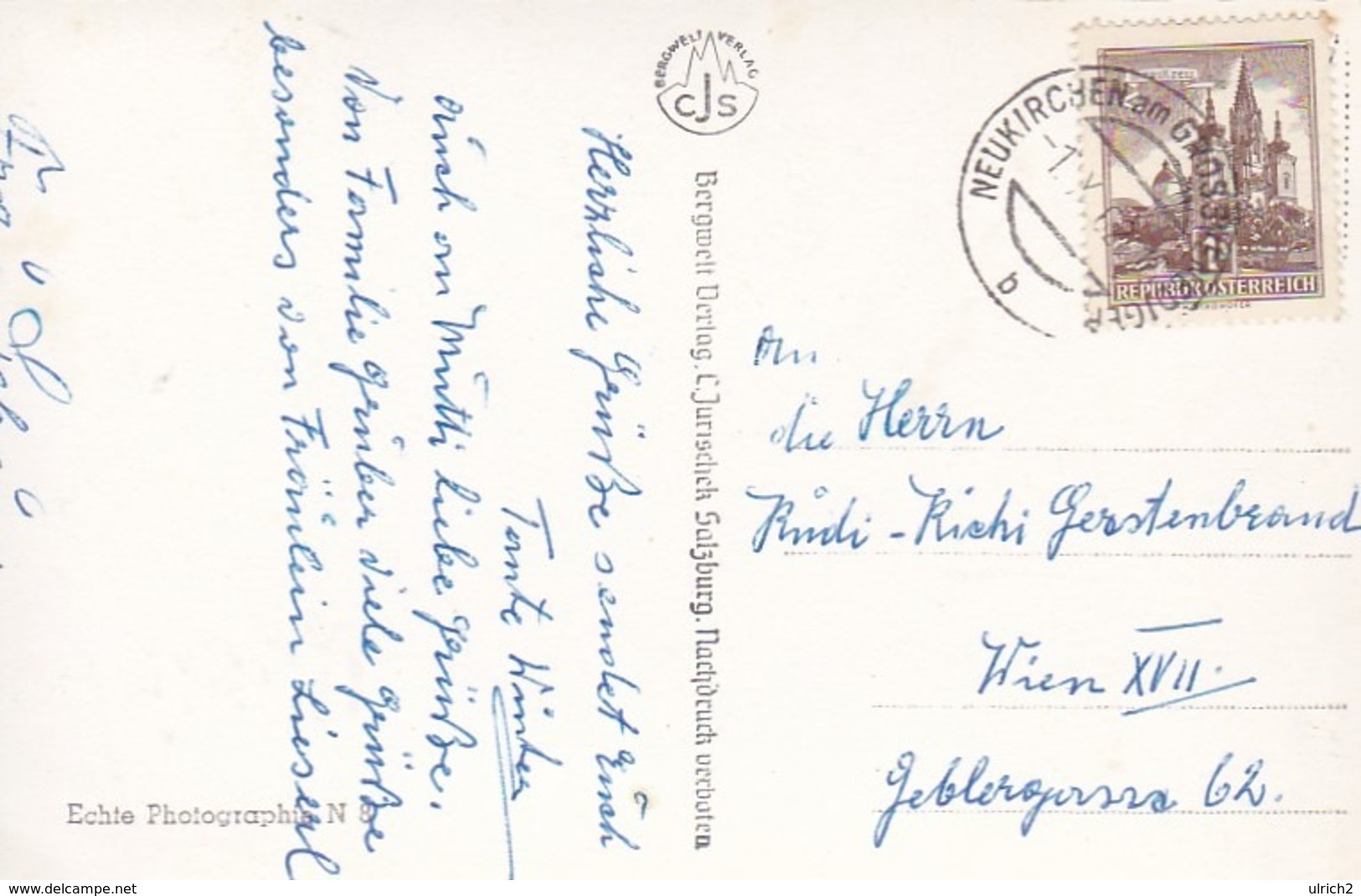AK Neukirchen Am Groß-Venediger - 1962 (43837) - Neukirchen Am Grossvenediger