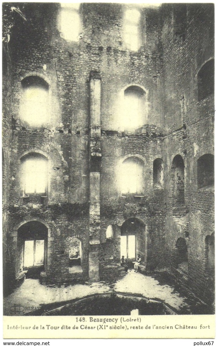 CPA DE BEAUGENCY  (LOIRET)  INTERIEUR DE LA TOUR DITE DE CESAR, RESTE DE L'ANCIEN CHÂTEAU FORT - Beaugency