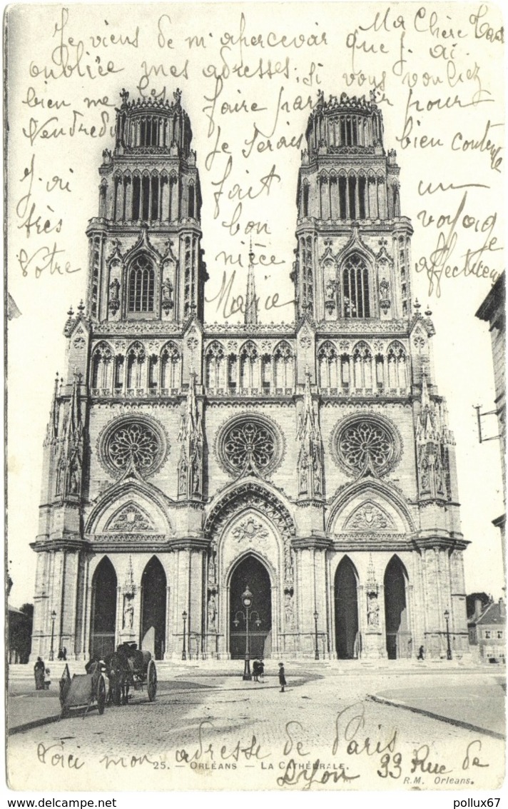 LOT 2 CPA DE ORLEANS  (LOIRET)  ANNIVERSAIRE DE LA DELIVRANCE D'ORLEANS 1909. LA CATHEDRALE - Orleans