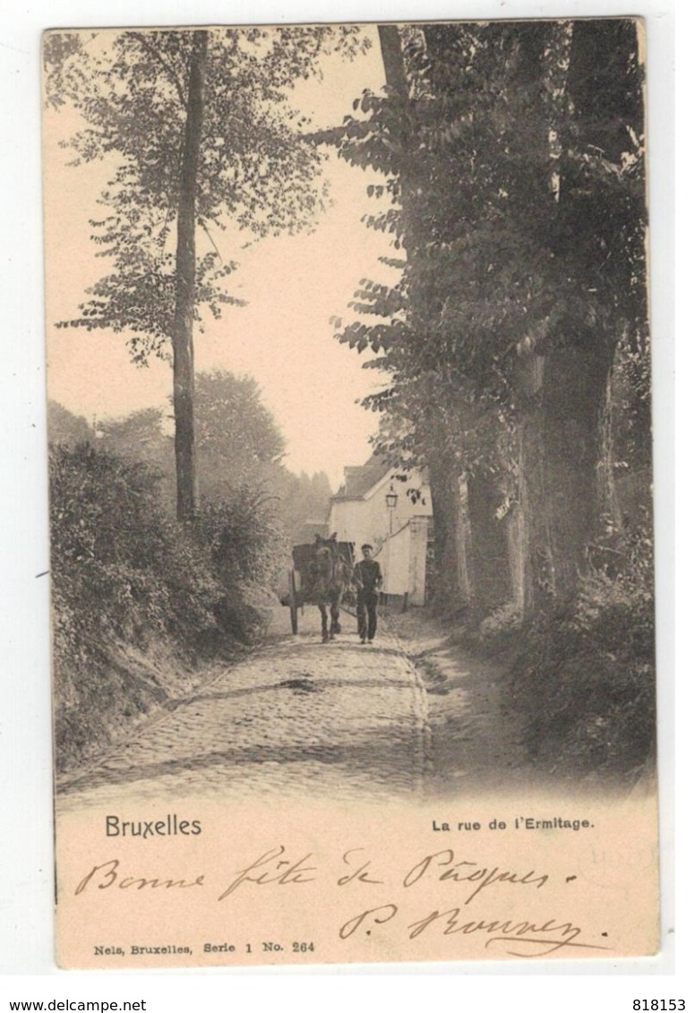 Bruxelles  La Rue De L'Ermitage 1902 - Bruselas (Ciudad)