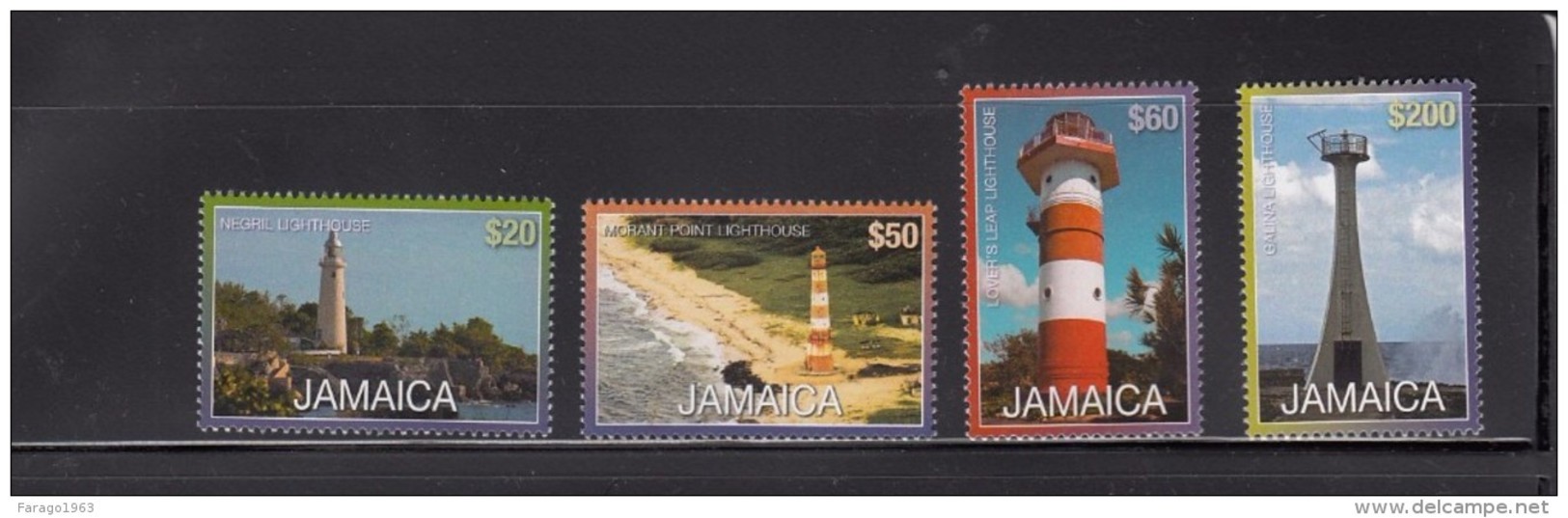 2013 Jamaica Lighthouses "Reprint Dated 2013" Complete Set Of 4  MNH - Jamaica (1962-...)