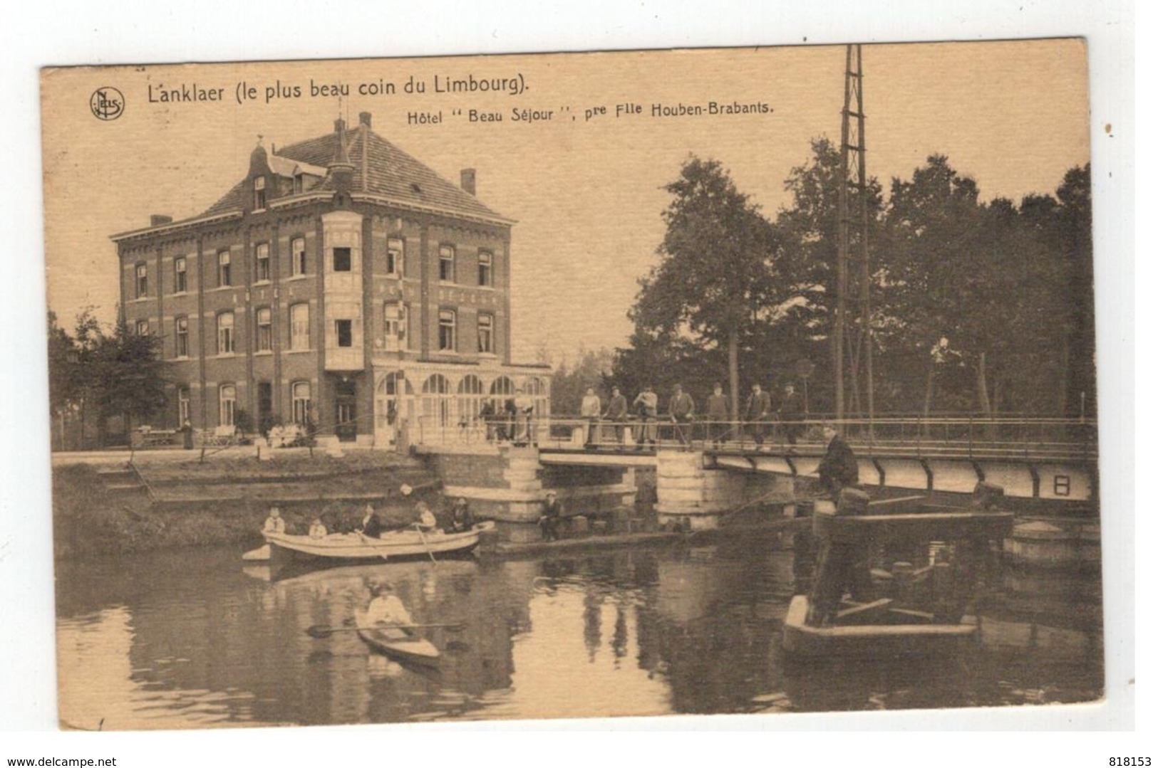 Lanklaar  Lanklaer Hôtel "Beau Séjour", Pre Flle Houben-Brabants 1921 - Dilsen-Stokkem