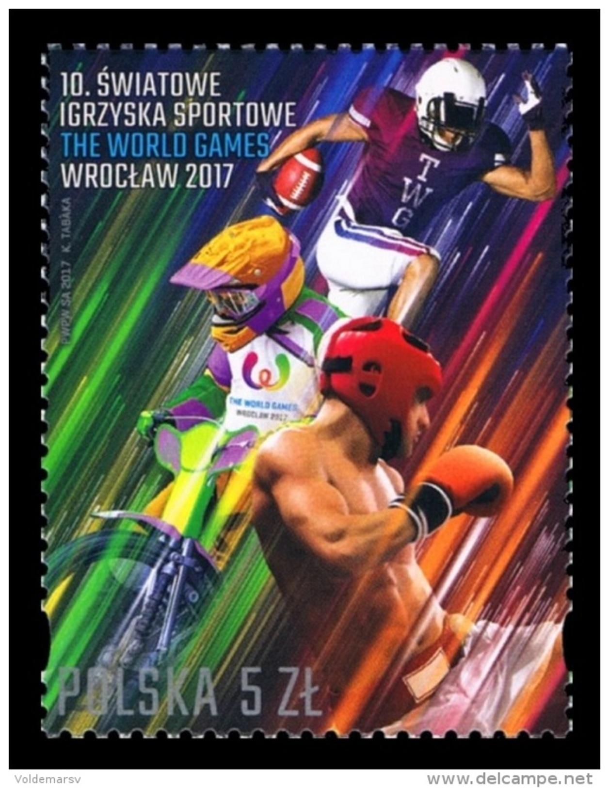 Poland 2017 Mih. 4912 World Games In Wroclaw. American Football. Speedway. Kickboxing MNH ** - Neufs