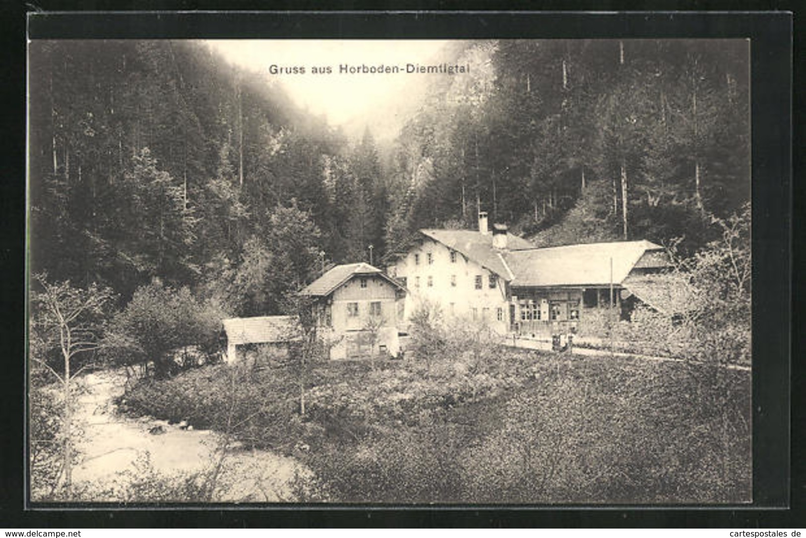 AK Horboden-Diemtigtal, Blick Auf Das Gasthaus - Other & Unclassified