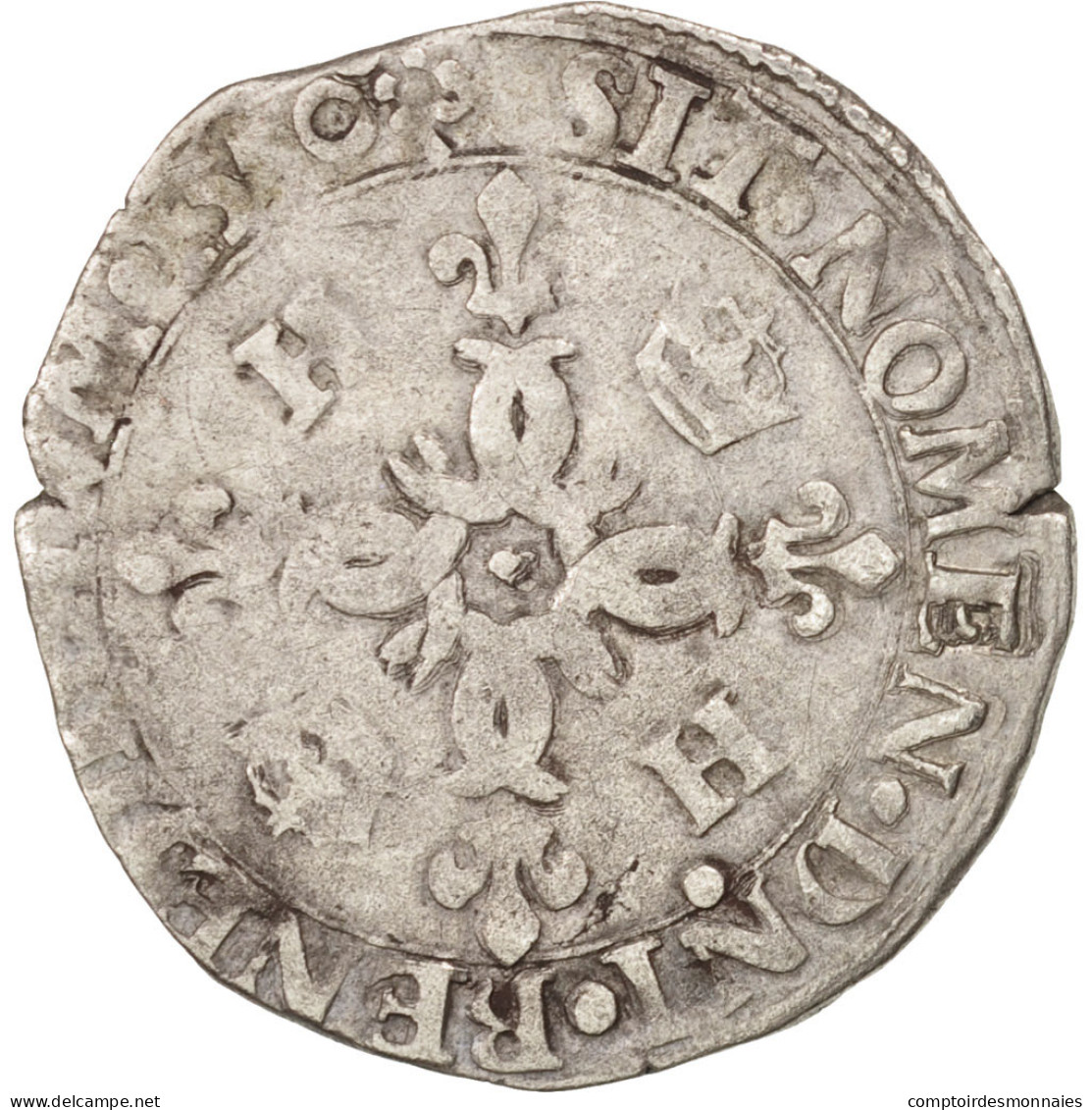 Monnaie, France, Douzain Aux Croissants, 1550, Limoges, TB+, Billon - 1547-1559 Henri II