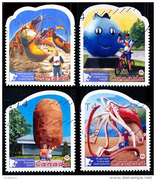 Canada (Scott No.2485a-d - Attractions Touristique /Roadside Attractions) (o) Série / Set - Usati