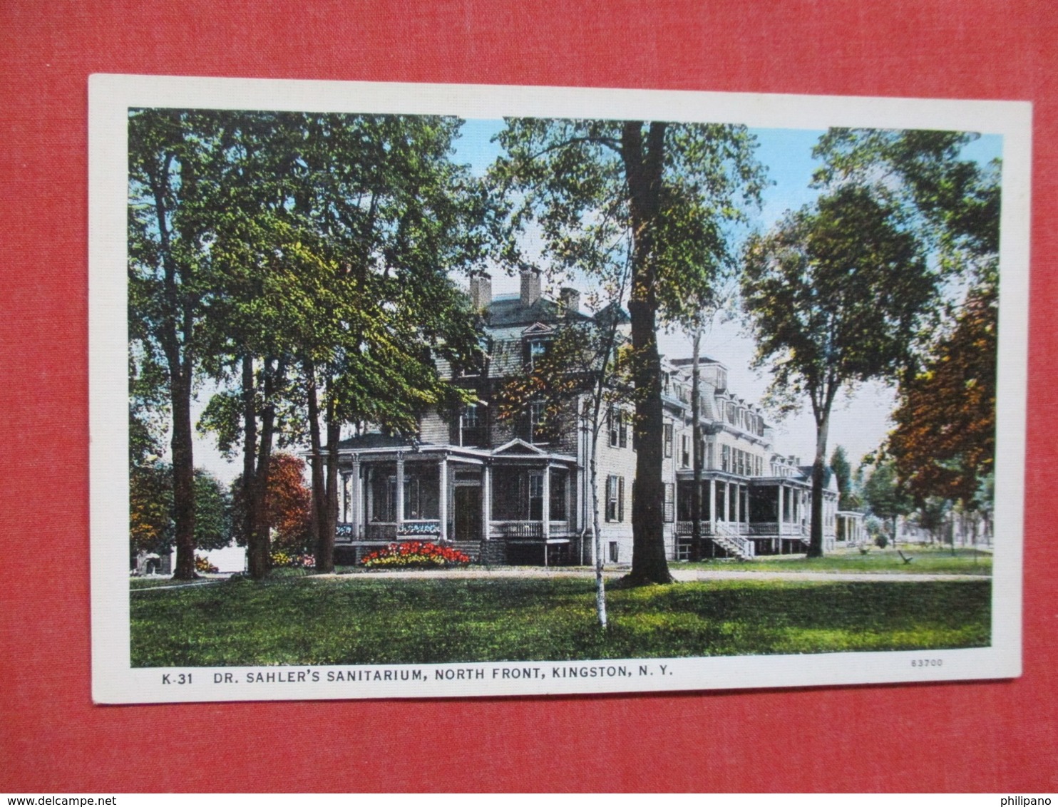 Dr. Sahler's Sanitarium   Kingston    New York      Ref   3658 - Saratoga Springs