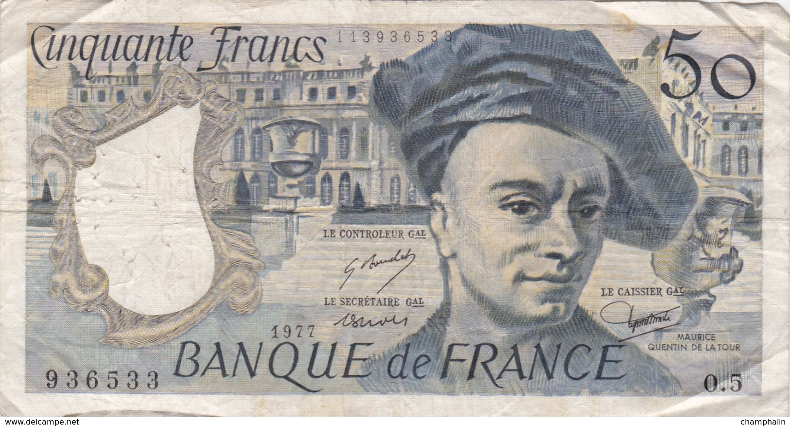 France - Billet De 50 Francs Type Quentin De La Tour - 1977 - 50 F 1976-1992 ''Quentin De La Tour''