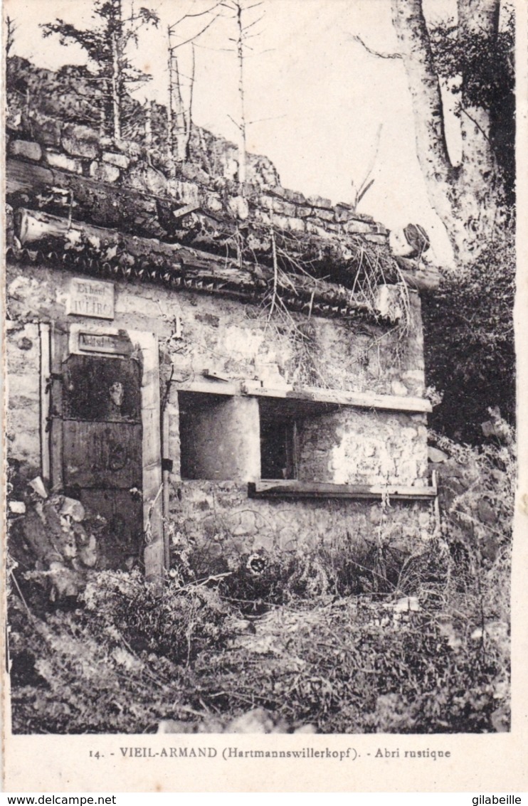 68 - Haut Rhin - VIEIL ARMAND ( Hartmannswillerkopf ) Abri Rustique - Guerre 1914 - Autres & Non Classés