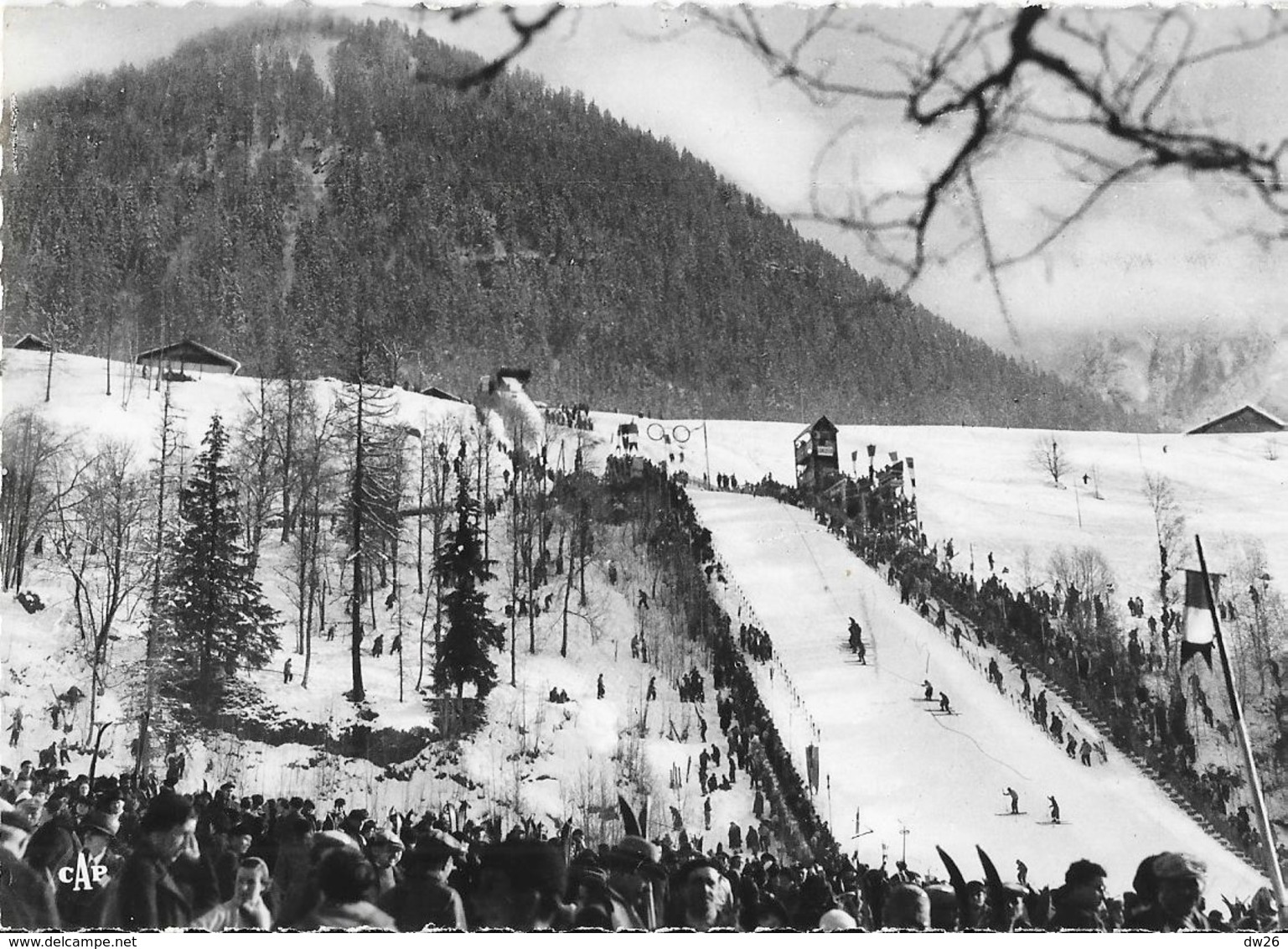 Sports - Saut à Ski: Chamonix-Mont-Blanc En Hiver, Concours Au Tremplin Olympique - Carte CAP Non Circulée - Winter Sports