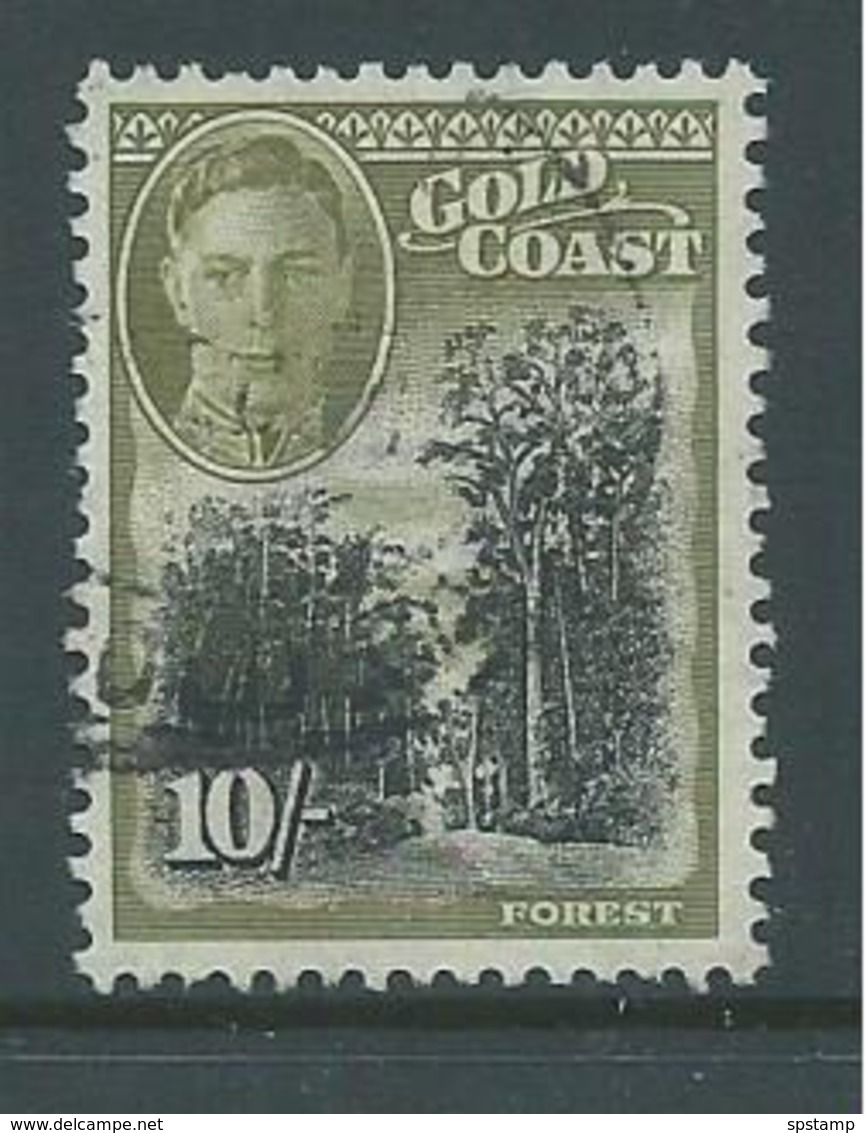 Gold Coast 1948 KGVI Definitives 10 Shilling Forest FU - Gold Coast (...-1957)