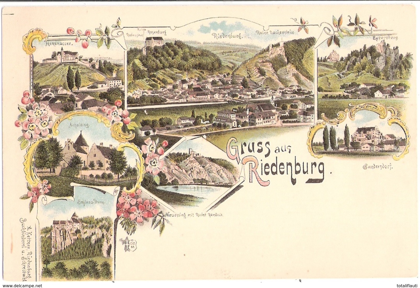 RIEDENBURG Lkr Kelheim Color Litho Sandersdorf Aicholding Hexenaccer Schloss Prunn Ua Ungelaufen Fast TOP-Erhaltung - Kelheim