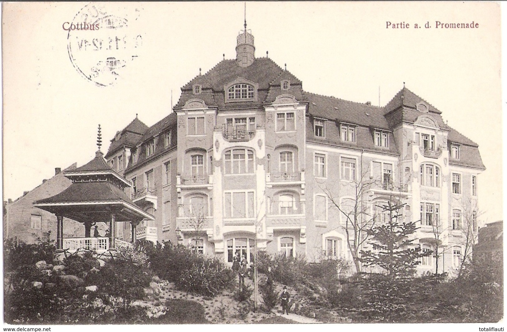 COTTBUS Lausitz Partie An Der Promenade Gelaufen 31.12.1911 Nach Halberstadt - Cottbus