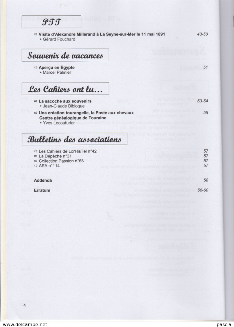 Les Cachiers De La FNARH - N°89 - Juillet A Septembre 2003 ( Cf Sommaire) - Philatélie Et Histoire Postale