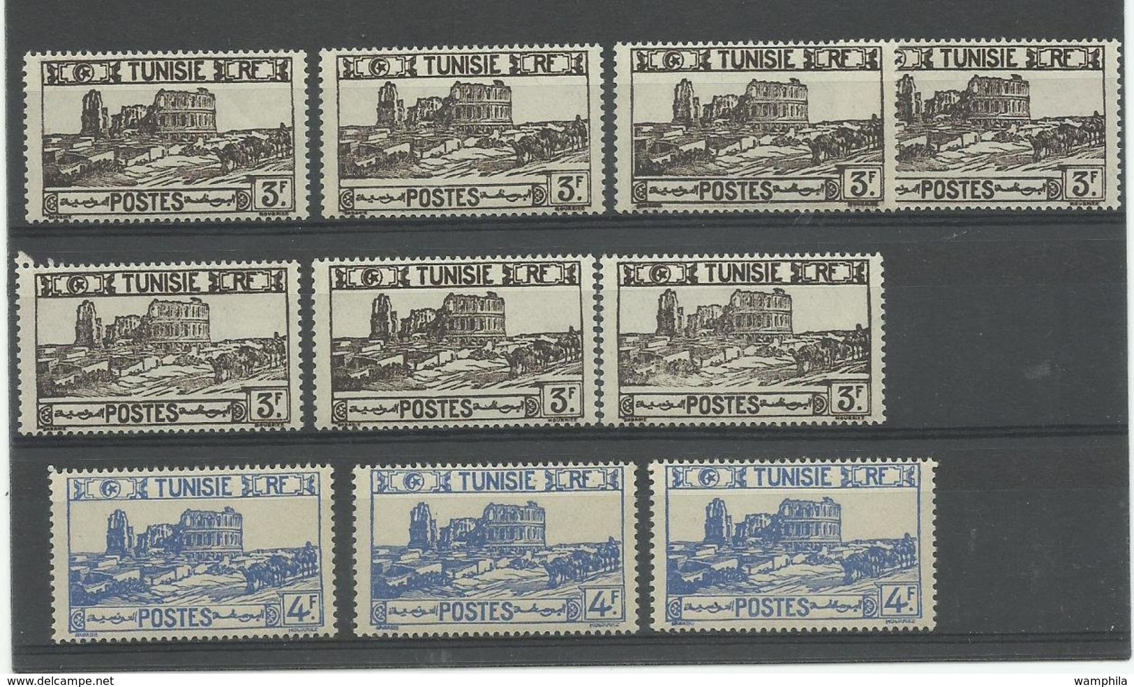 Tunisie, un lot de timbres neufs **