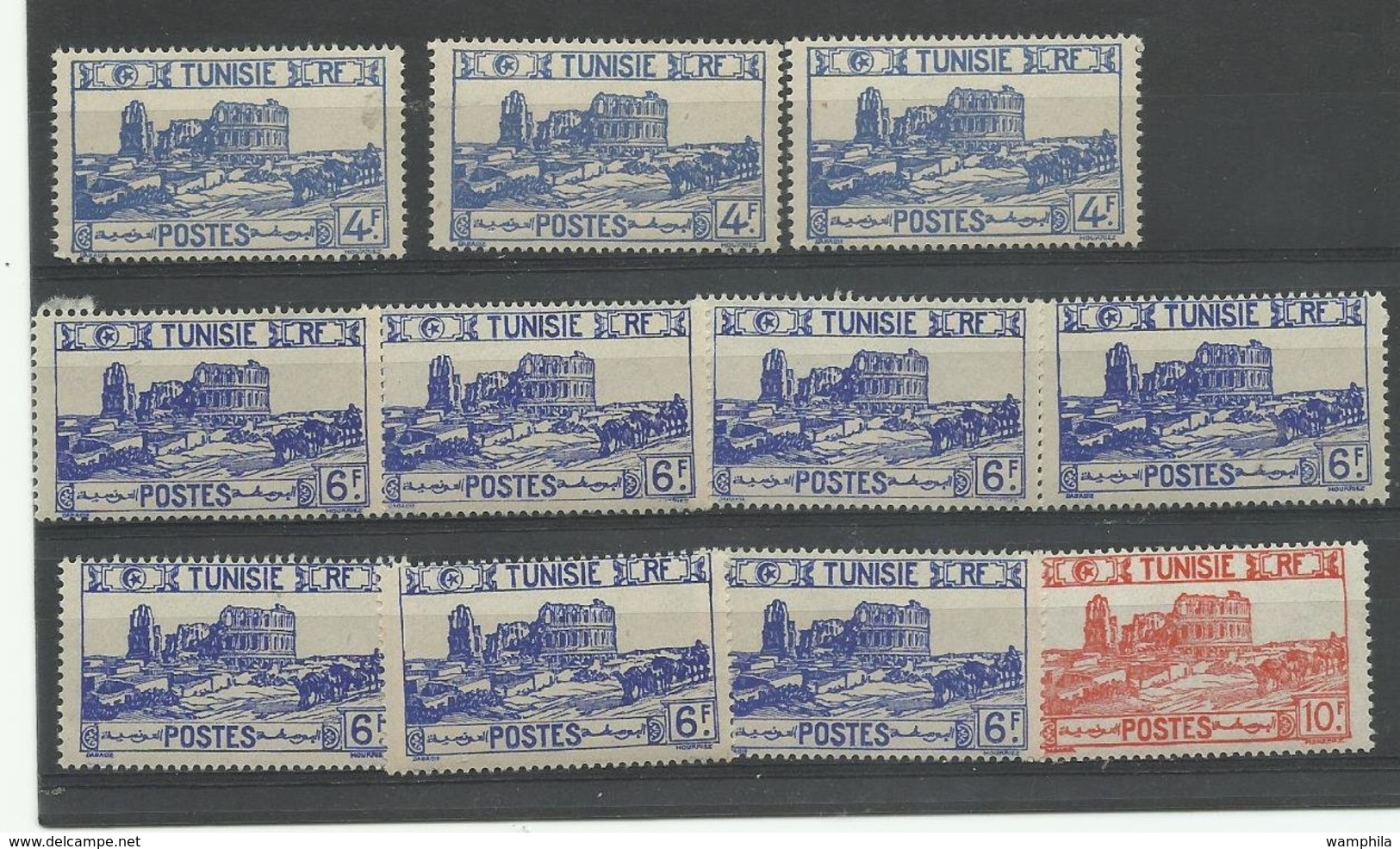 Tunisie, un lot de timbres neufs **