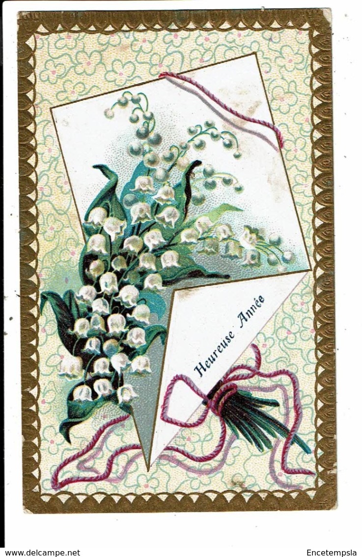 CPA-Carte Postale France-Heureuse Année Avec Un Bouquet De Muguets  VM7225 - Nouvel An