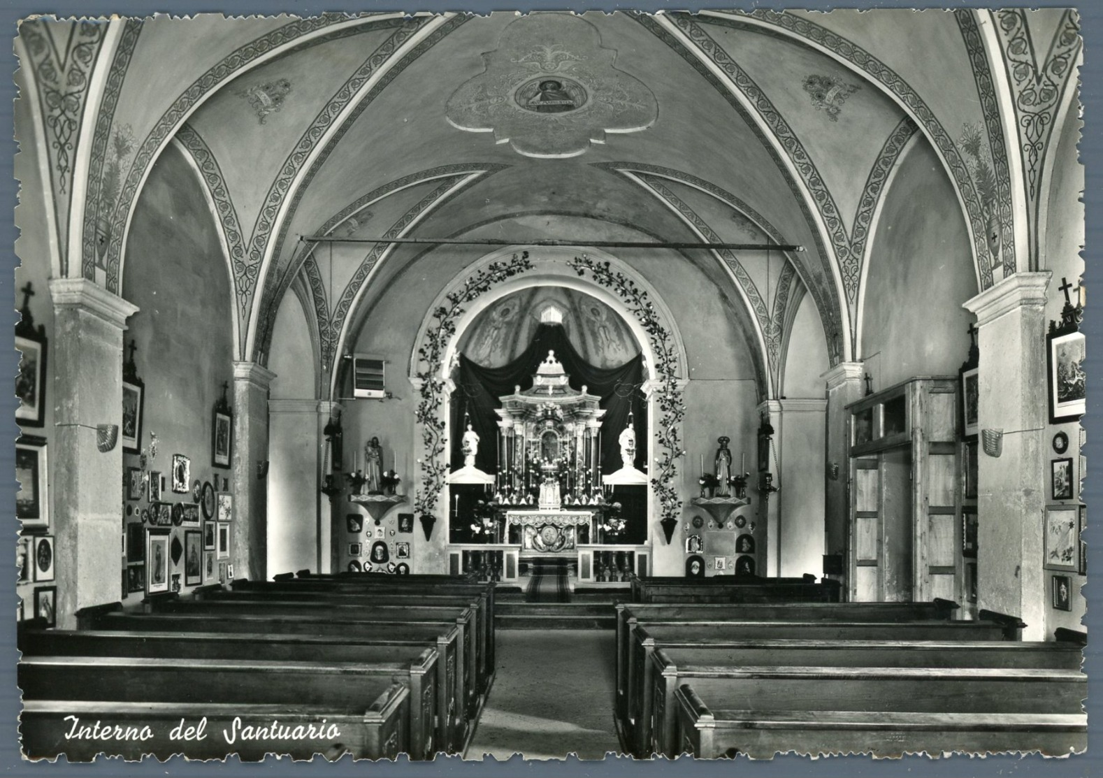 °°° Cartolina - Folgaria Santuario Madonna Delle Grazie Interno Viaggiata °°° - Trento