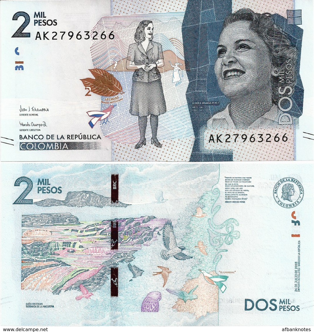 COLOMBIA        2000 Pesos        P-458[d]       24.7.2018        UNC - Colombia