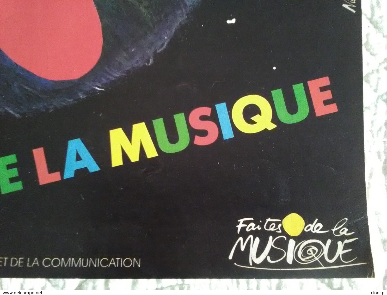 AFFICHE ANCIENNE ORIGINALE FETE DE LA MUSIQUE 1988 - Posters