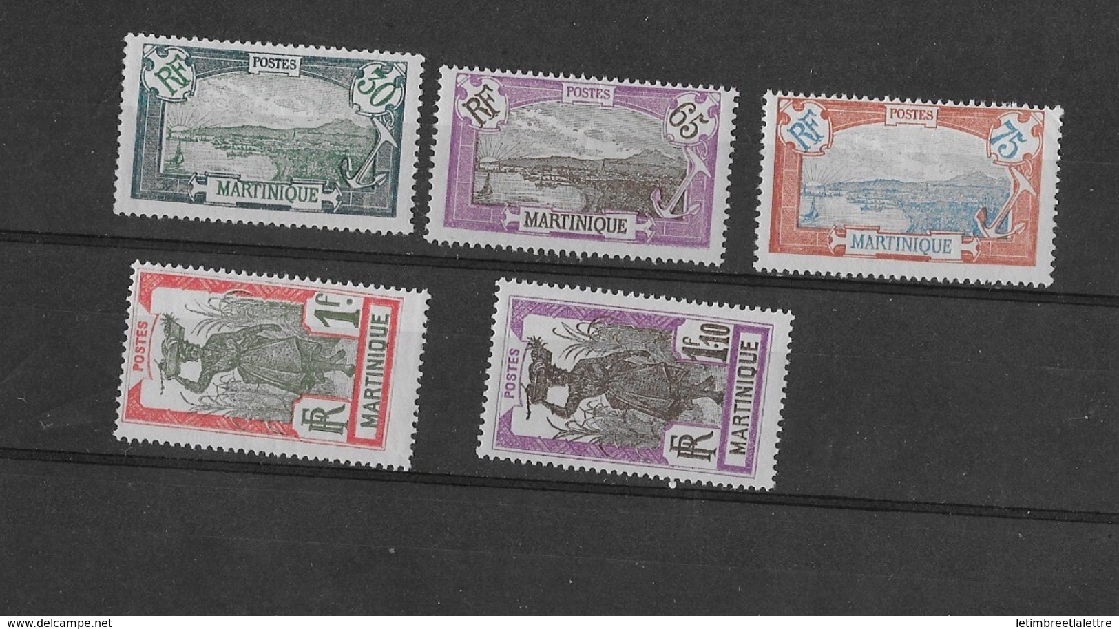 Martinique N°121 à 126** - Unused Stamps