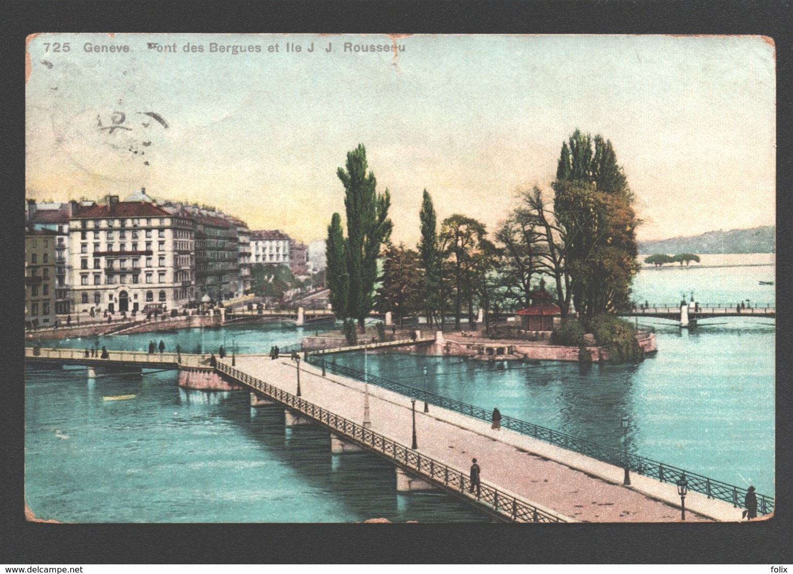 Genève - Pont Des Bergues Et Ile J.-J. Rousseau - Genève