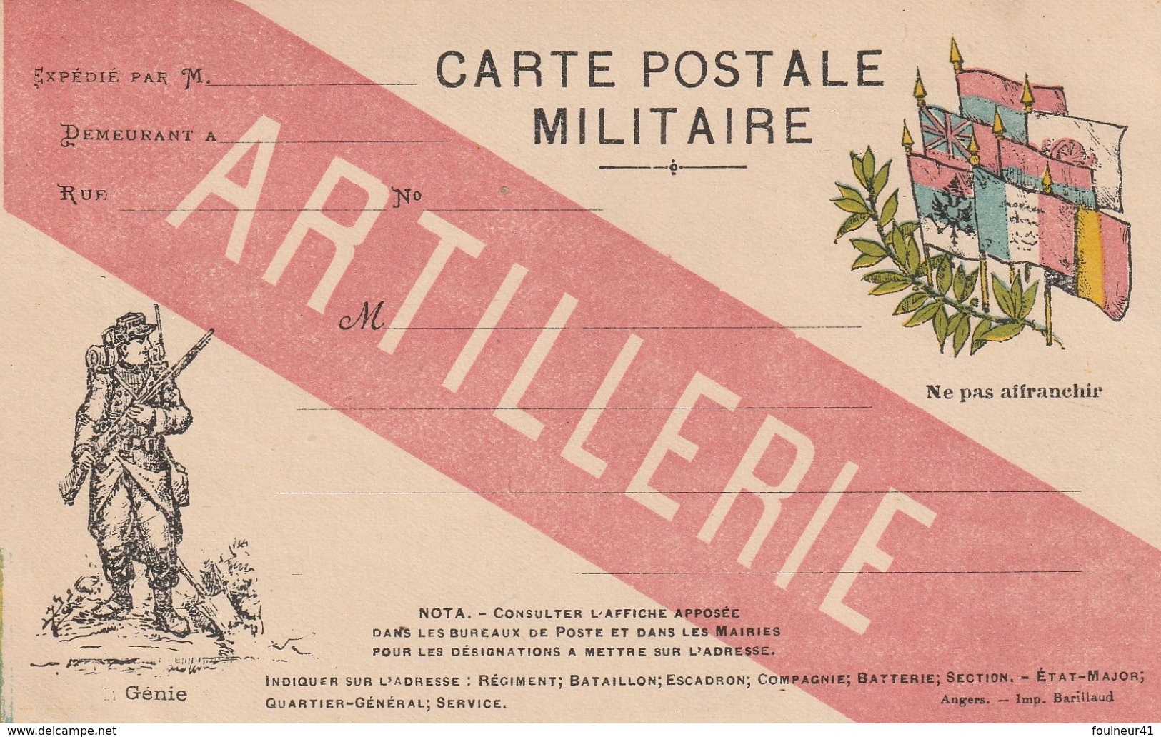 Carte Postale Militaire - Artillerie, Génie - War 1914-18