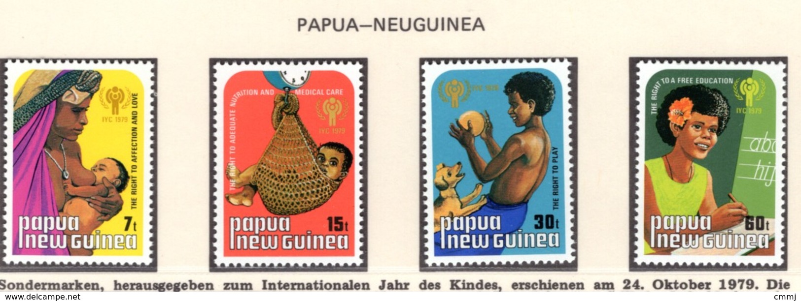 YEAR INTERN. OF CHILD - PAPUA NUOVA GUINEA - Mi. Nr.  377/380 - NH - (6532-18.) - Papua-Neuguinea