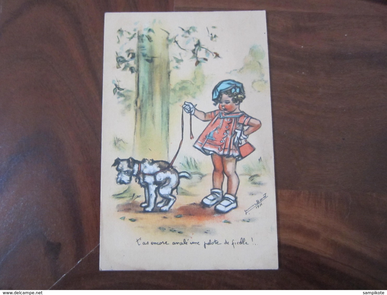 Carte Postale Illustrateur Germaine Bouret T'as Encore Avalé Une Pelote De Ficelle - Bouret, Germaine