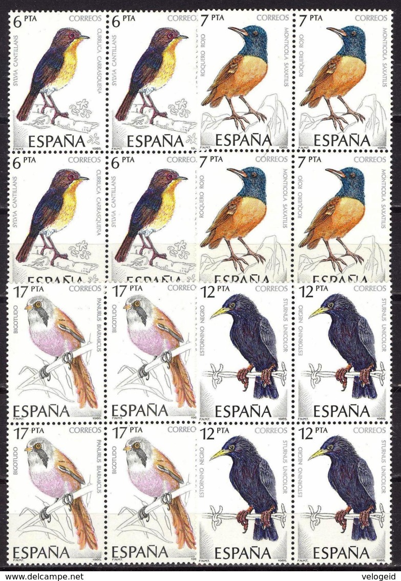 España. Spain. 1985. B4. Pajaros. Birds - Nuevos