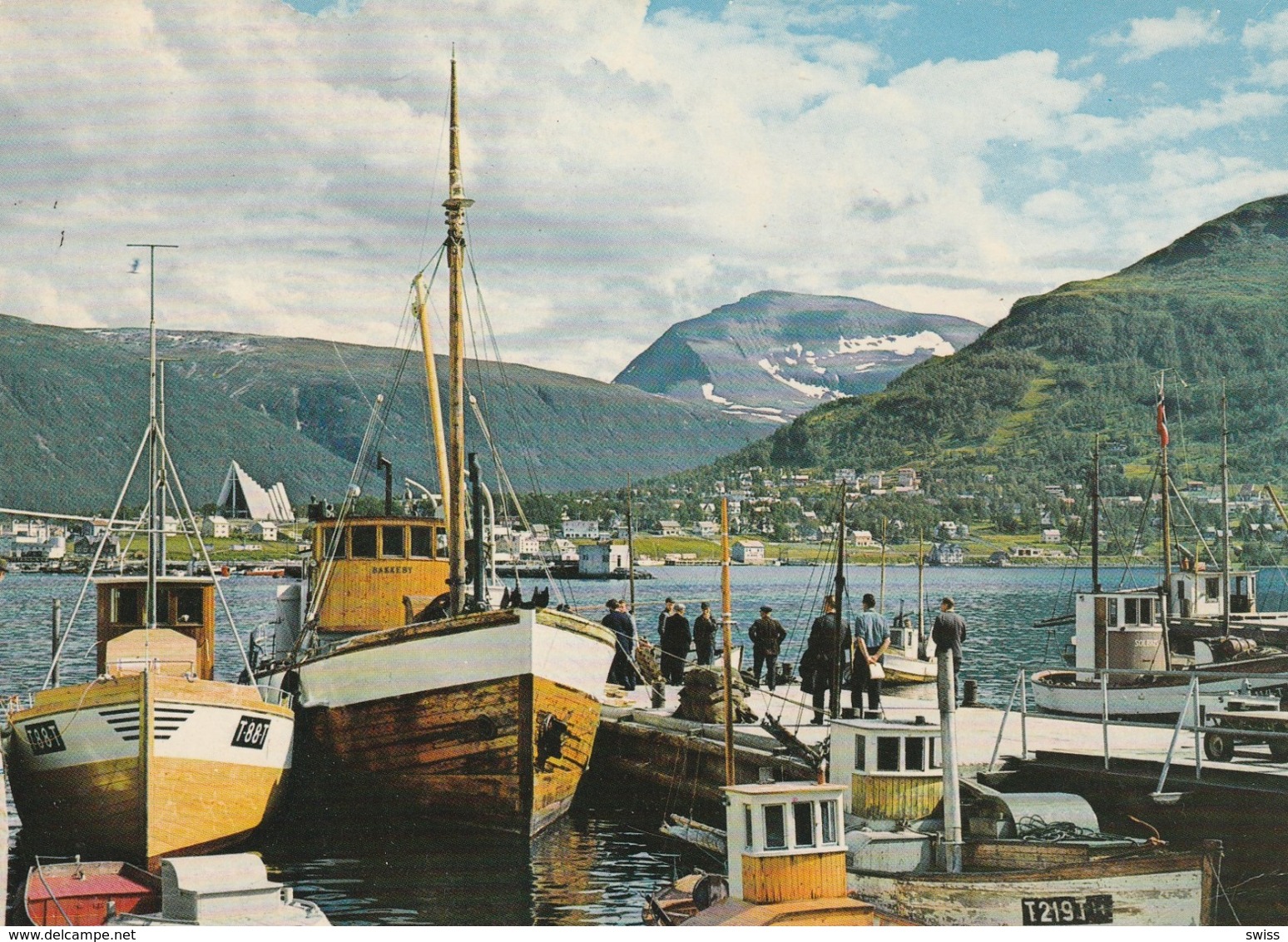 TROMSO. PART FRA HAVNA MOT TROMSDALSTIND - Norway